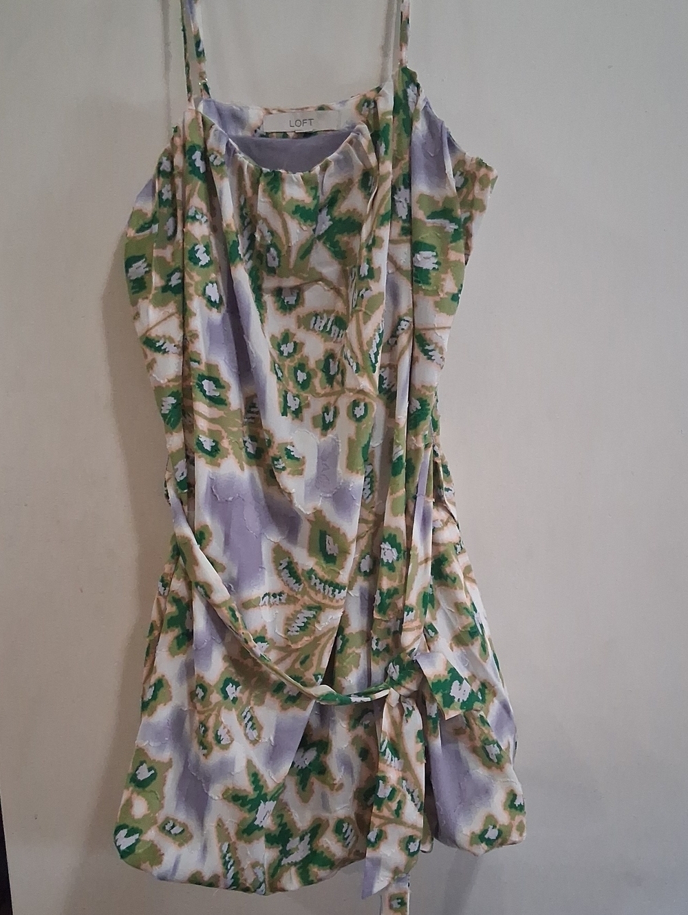 NWT Loft Floral Clip Pleated Mini Pocket Dress Size 8